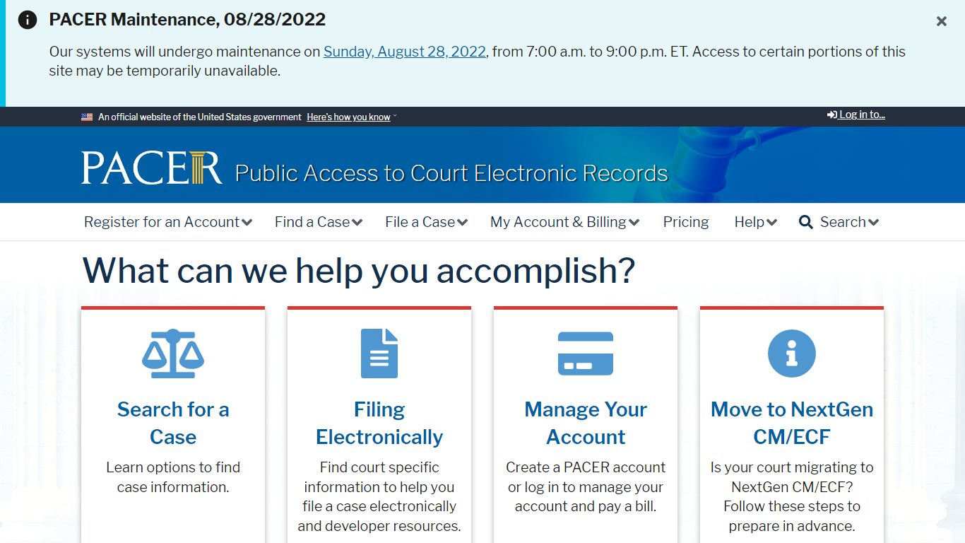 Public Access to Court Electronic Records (PACER)